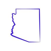 Arizona map illustrated on white background vector