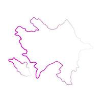 Azerbaijan map illustrated on white background vector