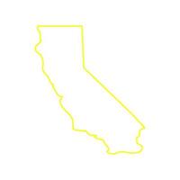 California map illustrated on white background vector