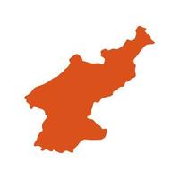 North Korea map illustrated on white background vector