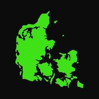 Denmark map illustrated on a white background vector