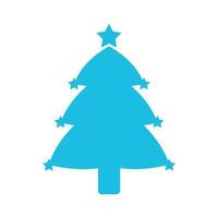 Christmas tree illustrated on white background vector