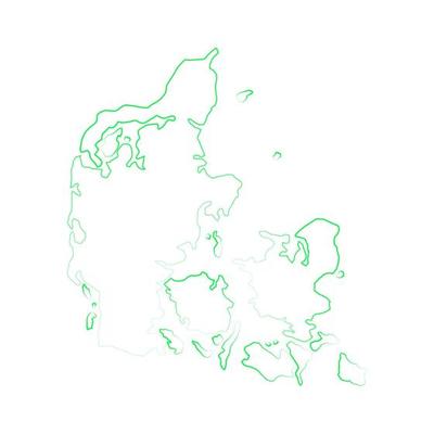 Denmark map illustrated on a white background