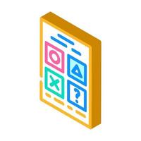 testing for self study isometric icon vector illustration