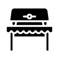 pan tostador equipo glifo icono vector ilustración