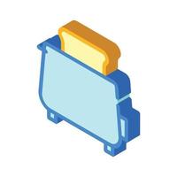 toaster fry bread isometric icon vector illustration