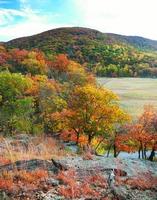 Autumn Mountain with lake photo