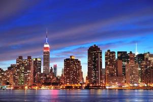 New York City Manhattan midtown at dusk photo