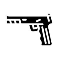 pistol gun glyph icon vector illustration