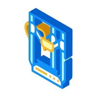 3d printer electronic equipment isometric icon vector illustration