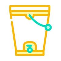 composting bucket color icon vector illustration