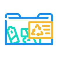 container with batteries color icon vector illustration