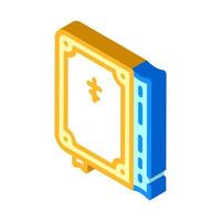 bible book isometric icon vector illustration color