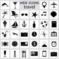 iconos de viaje ilustración vectorial vector