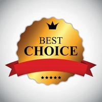 Best Choice Golden Label  Vector Illustration EPS10