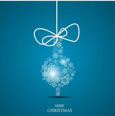 Christmas snowflakes background vector illustration