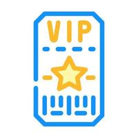 vip card of night club color icon vector illustration