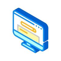 browser search operating system isometric icon vector illustration