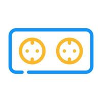 double socket color icon vector illustration
