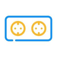 double socket color icon vector illustration