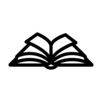 open book line icon vector illustration