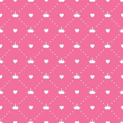 Princess Seamless Pattern Background Vector Illustration