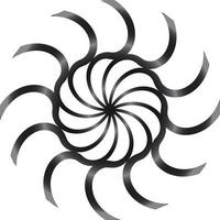 Black and White Abstract Psychedelic Art Background. Vector Illustration.