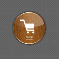 Shop wood application icons vector