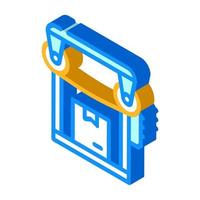 packaging machine isometric icon vector illustration color