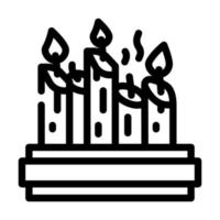 church candles line icon vector illustration