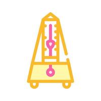 metronome tool color icon vector illustration