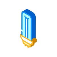 fluorescent light bulb isometric icon vector illustration