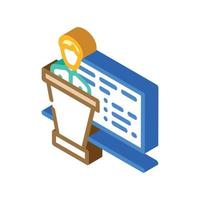 presentation of business consultant isometric icon vector illustration