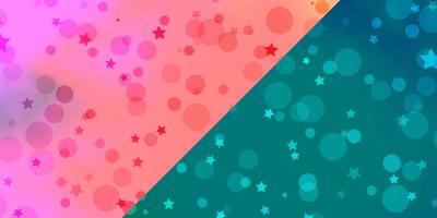 Vector background with circles, stars.