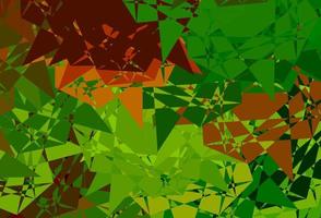 Dark Green, Yellow vector background with polygonal forms.