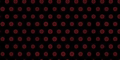Dark Orange vector template with esoteric signs.