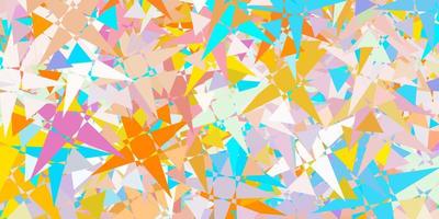Light Orange vector template with triangle shapes.