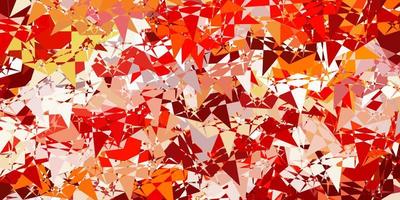 Light Orange vector backdrop with triangles, lines.
