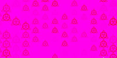 Light Pink, Red vector pattern with magic elements.