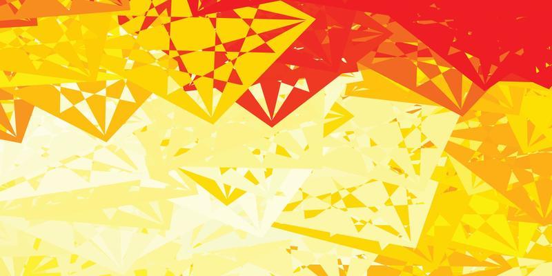 Light Orange vector template with triangle shapes.