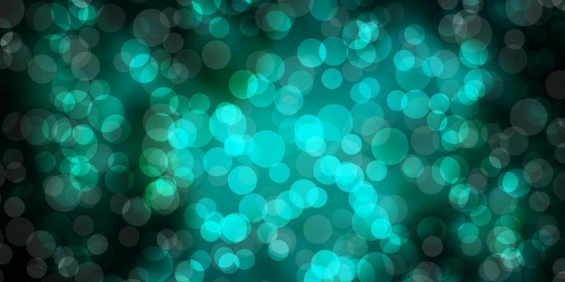 Dark Blue, Green vector background with circles.