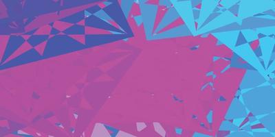 Light Pink, Blue vector texture with random triangles.