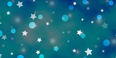 Light BLUE vector layout with circles, stars.