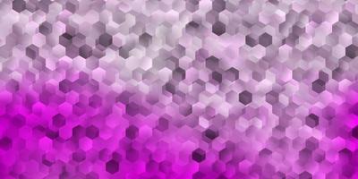 Fondo de vector rosa claro con formas hexagonales.