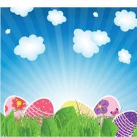 Vector illustration background with easter eggs