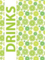 Drinks Menu Background Vector Illustration