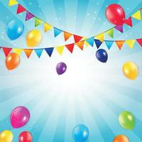 Colored Balloons Background, Vector Illustration.