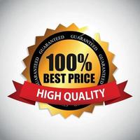 Best Price Golden Label Vector Illustration