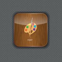 Paint wood application icons vector illustration