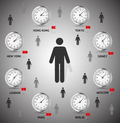 Time Zone World vector illustration